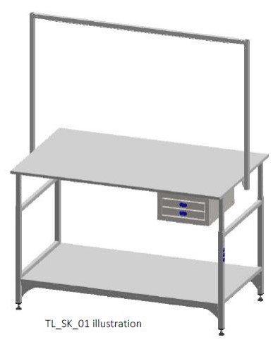 ABC WORK BENCH L-151 CMS HEIGHT ADJUSTABLE WITH ASSEMBLY KIT
