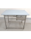 SEPA SS TABLE WITH DRAWER SIZE 36X24X30+6 CMS WITH TOP BOARD