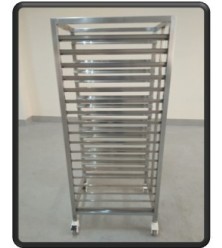 SEPA DRYING TROLLEY 24X18X64 CMS STAINLESS STEEL