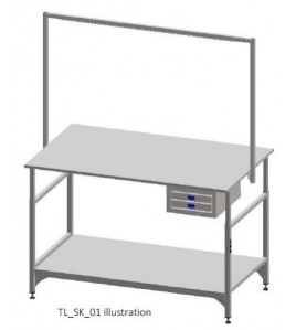 ABC WORK BENCH L-151 CMS HEIGHT ADJUSTABLE WITH ASSEMBLY KIT ABC WORK BENCH L-151 CMS HEIGHT ADJUSTABLE WITH ASSEMBLY KIT