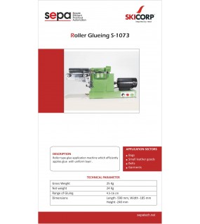 SEPA ROLLER GLUEING MACHINE 4.5 TO 16 CM SEPA ROLLER GLUEING MACHINE 4.5 TO 16 CM