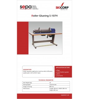 SEPA ROLLER GLUEING MACHINE UPTO 28 CM SEPA ROLLER GLUEING MACHINE UPTO 28 CM