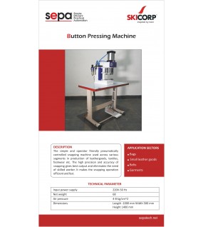 SEPA SNAP BUTTON FIXING MACHINE SEPA SNAP BUTTON FIXING MACHINE