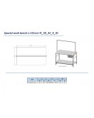 ABC WORK BENCH L-151 CMS HEIGHT ADJUSTABLE WITH ASSEMBLY KIT