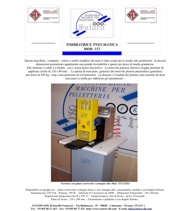 SATURN EMBOSSING MACHINE