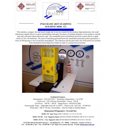 SATURN EMBOSSING MACHINE