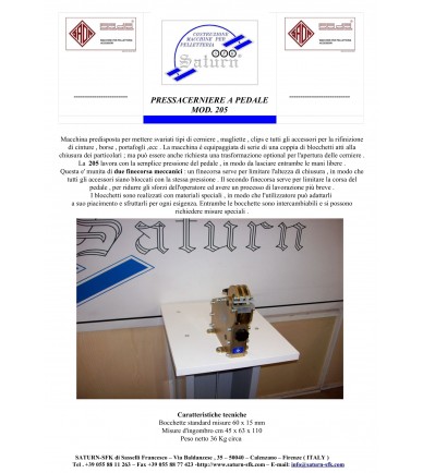 SATURN WALLET/CLUTCH METAL FRAME PRESSING MACHINE