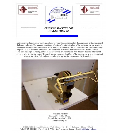 SATURN WALLET/CLUTCH METAL FRAME PRESSING MACHINE