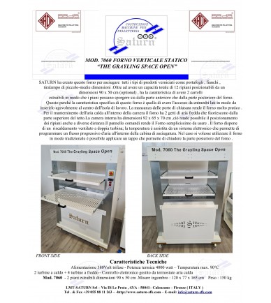 SATURN VERTICAL DRYING OVEN