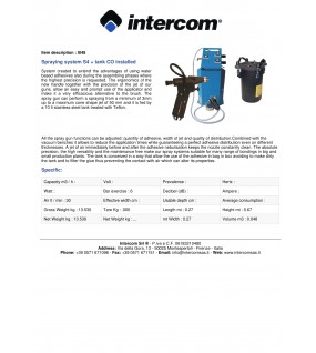 MANUAL SPRAY SYSTEMS I048 S4 + TANK CO MANUAL SPRAY SYSTEMS I048 S4 + TANK CO